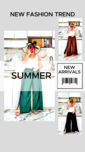 SUMMER PLUS SIZE OVERLAP PANTS / FITS XL -3XL / PLUS SIZE SQUARE PANTS