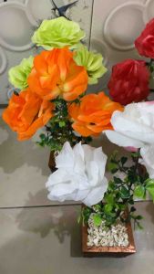 Bunga meja mawar artifisial fullset