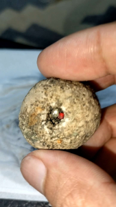 Batu Posil Nitis batu merah putih asli