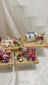 kotak hantaran//kotak seserahan//box seserahan lamaran kayu jati belanda  (satuan)  size xL + mika