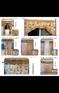 mordivines 2 mocha matchy design curtain (Katminmin) double panel window door valance