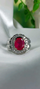 Cincin Batu Permata Ruby Corundum Super Class