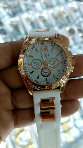 JAM Tangan Casual Wanita Model Baru TGL AKTIF Strap Tali Rubber Pria-Wanita (Andre What 97)