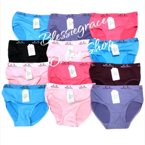 6pcs/12pcs Girls Teens CL Colorful Briefs Bundle 👧 | Soft Cotton Blend Everyday Underwear 8-12 Years | Cute Vibrant Pambahay Panties