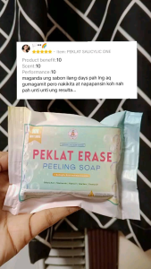 Peklat Erase Peeling Soap - Salicylic Acid and Washmeds - 100 Grams - Exfoliates Skin - Contains Scar-Reducing Actives