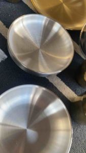 หม้อมาม่าหม้อราเมงหม้อชาบูหม้อจิ้มจุ่ม18cmใส่อาหารก็ได้สีเงินสวยหรู