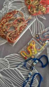 Sacred Rakhi Collection Rakhi Gift Set for Rakshabandhan 3pc 4pc 5pc with decorative beads and charms