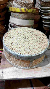 Truntum bulat diameter 25 cm - box truntum - box bambu bulat - hampers truntum