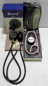 Baxtel APG Black Aneroid BP With Lavender Deluxe Stethoscope