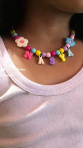 Kalung Mutiara Manik anak perempuan bisa custom nama atau warna