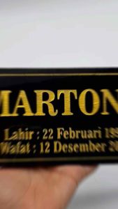 BATU NISAN TYPE (B) UKIRAN NAMA 10x20 CM