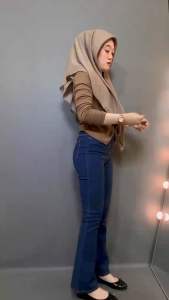 HW Cutbray Jeans Wanita - Celana Cutbray Strecht Kekinian - Cutbray Flared- Streetch Premium Quality