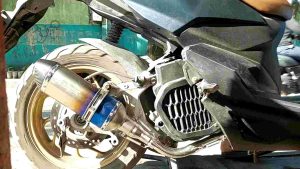 [EURO SAMURAI 155] ORIGINAL AKRAPOVIC PIPE + ELBOW + SILENCER & ACCESSORIES