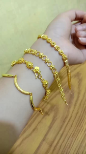 Gelang Replika Emas 24k Terbaru Gelang wanita Cocok pake Kondangan Nikahan
