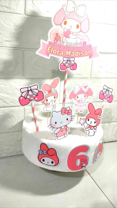 Melody w/ Hello Kitty Cake Topper (High-quality Personalize Ready-to-use)