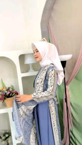 GAMIS BAHAN CRINCLE MOTIF QUENSA DRESS