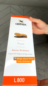 Lót giày thể thao nam Aetrex Train L800 - Cho chân vòm trung bình đến vòm cao hoặc chưa xác định được kiểu vòm