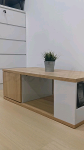 ZEN Minimalist Coffee Table - CT 1044 (7487 Oak + WHITE)