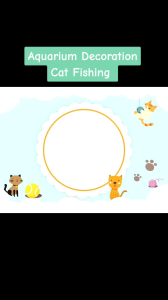 Ready Stock Aquarium Decoration Cat Fishing Fish Tank Landscaping Ornament Doll Grass Tank Resin Hiasan Dekorasi Akuatik Tank Landscape