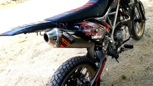 KNALPOT NORIFUMI ROCKET4 BORE UP  PNP FOR KLX DTRACKER CRF WR155 SCORPIO TRAIL DLL (COD)