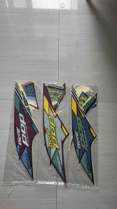 STIKER STRIPING LIS LES BODY HONDA BEAT POP 2016 PUTIH BIRU