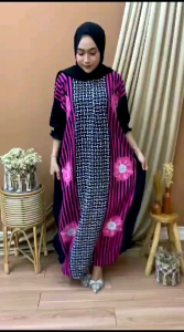 Kaftan jumbo kekinian LD 154cm busui jaminan tidak nerawang realpict