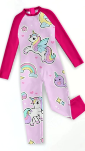 Baju Renang Anak Perempuan Tangan Panjang Umur 1-10 Tahun Motif Pink