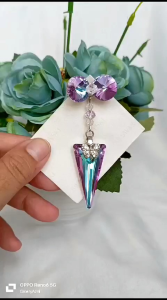 Bros jilbab Kristal Spike Big Size Swarovski kw Grade A
