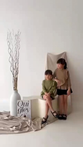 Smilee Liana Olive - Atasan Longtee Anak Perempuan Size 1-5 Tahun Baju Kaos Cewek