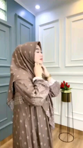 Gamis Set Hijab NAIRA Bahan Rayon diamond origin bahan adem lembut tebal Gamis mewah viral 2024