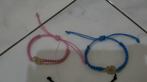 GELANG TALI SERUT SERI BUNGA CANTIK ETNIK HANDMADE