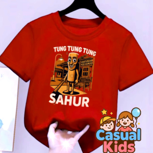 CASUAL KIDS - TUNG TUNG SAHUR KAOS ATASAN ANAK -LAKI-LAKI & PEREMPUAN (2-13 tahun)