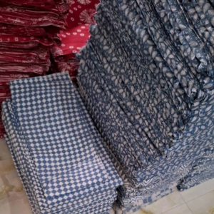 Kain Batik Printing Kain Batik Halus Warna Biru Putih Lawasan Indigo