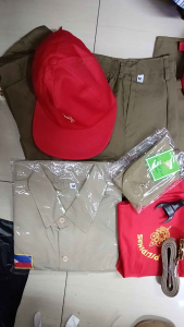 7-in-1 SET TYPE A BSP SCOUTING UNIFORMS SENIOR RED SCHOOL UNIFORMS