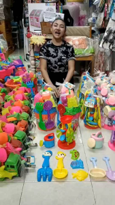 ของเล่นชายหาด ชุดกังหันเล่นน้ำ เล่นทราย พร้อมอุปกรณ์ พลาสติก คละสี สดสวย ของเล่นเด็ก No.C344  No.C355