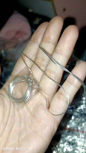 silver legit (NMS095) dainty snake chain necklace