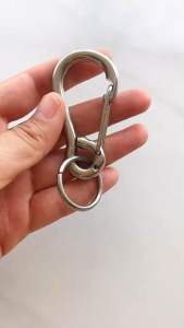 พวงกุญแจ ตะขอคาราบิเนอร์คล้องหูกางเกง สแตนเลส304 แท้ ขัดเงา ไม่ลอก ไม่ขึ้นสนิม สแนปลิงค์ พวงกุญแจรถยนต์