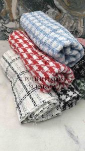 KAIN PEMBUNGKUS WRAP BUNGA MODEL TWEED KERTAS WRAPPING KOREAN STYLE TWEED FLOWER HAND BOUQUET ROUND STYLE