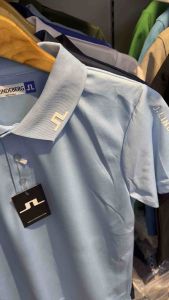 J.LINDEBERG On Training Polo Shirt Mens Short Sleeve T-Shirt New High Elastic Sports Turn-down Collar Ice Silk Polo Shirt Golf Soccer Basketball