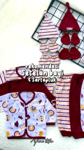 3 Set Panjang Bayi Newborn+Topi Sartaki