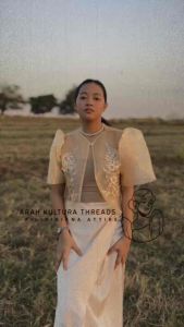 Modern Filipiniana Bolero/PatchingLace Puff Sleeves