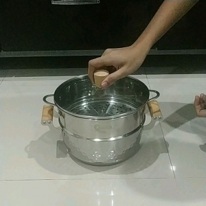 Panci steamer stainless multifungsi susun 2 calypso 20 cm