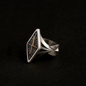 Cincin Elegan Desain European Cross (Adjustable)