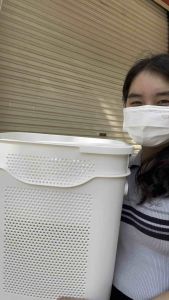 Giỏ nhựa đựng đồ nhà tắm đồ giặt sinh hoạt giỏ đựng quần áo bẩn giúp không gian sạch sẽ