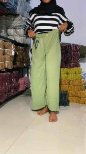 Celana Kulot Cringkle Airflow Kancing Highwaist