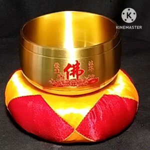 Chuông trơn chữ Phật  chuông tụng kinh bằng đồng in chữ Phật