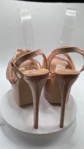Bragais Inspired Nude Pageant Platform Heels 6.8 Inches 35-40 Size