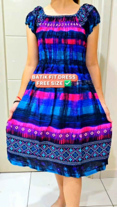 BAJU BATIK FIT/MINI DRESS/LADY FREE SIZE GOOD QUALITY