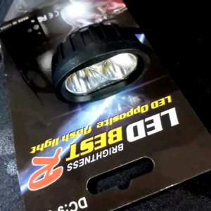 Lampu Tembak LED owl 2 mata Bulat plastic Sorot Putih 2 mode standby & Flash