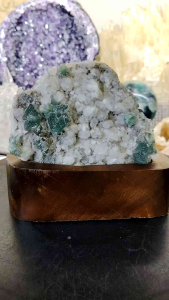 Natural Precious Inner Mongolian Eye Fluorite with Crystal Quartz Ornament X31 #Fluorite #Naturalcrystal #homedecor